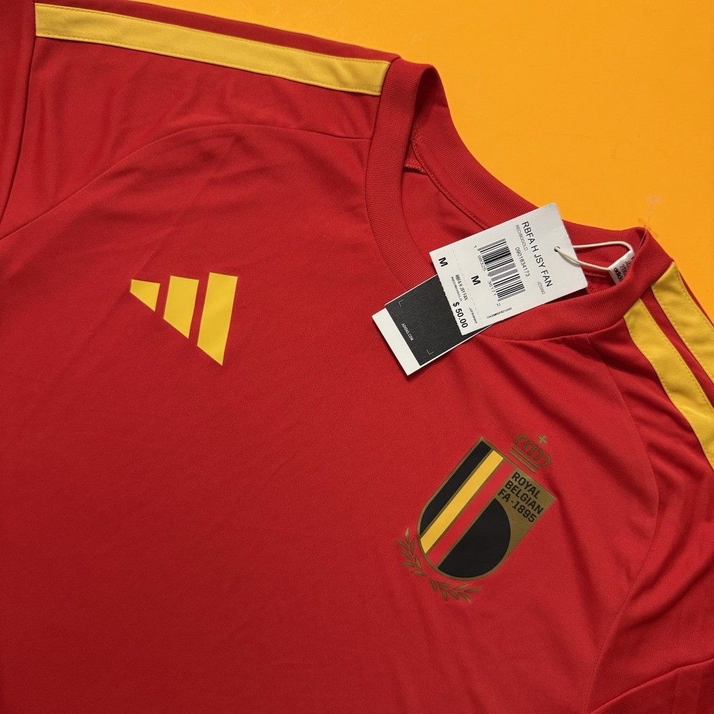 New Adidas Fan Jersey Authentic Men Belgium Futbol Soccer 2026 JZ5990 Medium